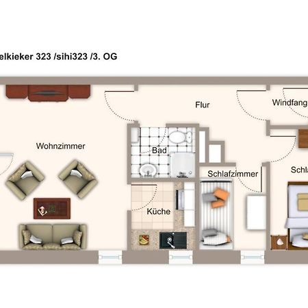 Hus Inselkieker Hus Inselkieker 323 Apartment Schillig Luaran gambar