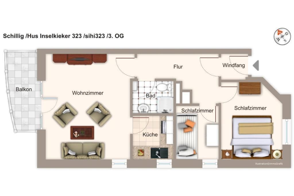 Hus Inselkieker Hus Inselkieker 323 Apartment Schillig Luaran gambar